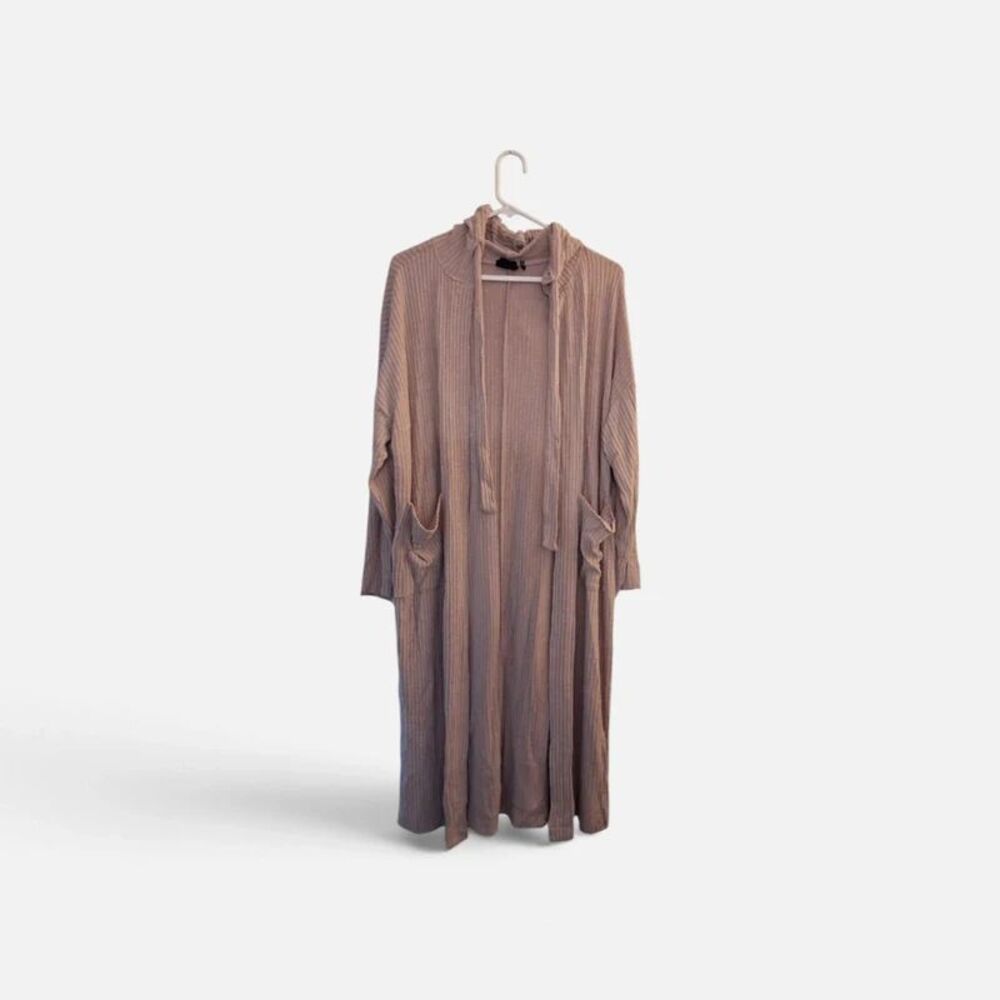 Urban Outfitters Out From Under Longline Hooded Ribbed Duster Cardigan Small